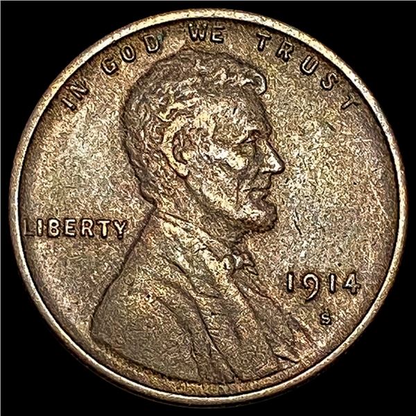 1914-S Lincoln Wheat Cent CLOSELY UNCIRCULATED