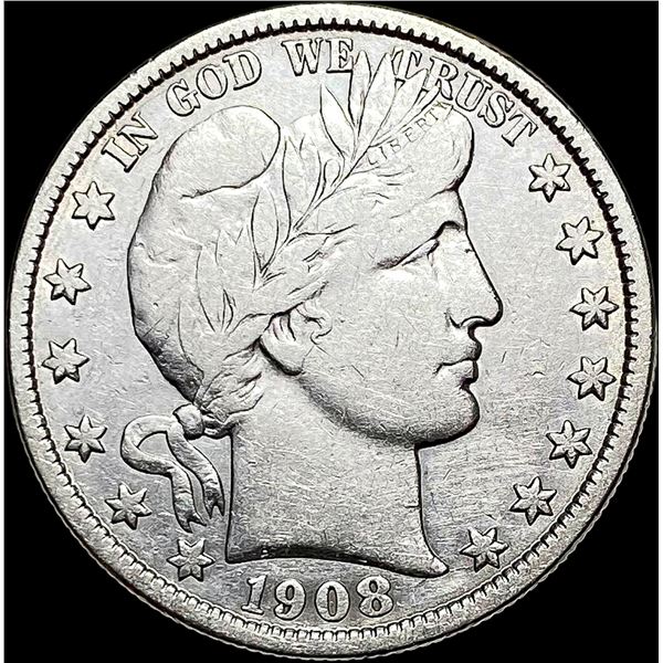 1908-O Barber Silver Half Dollar LIGHTLY  CIRCULATED