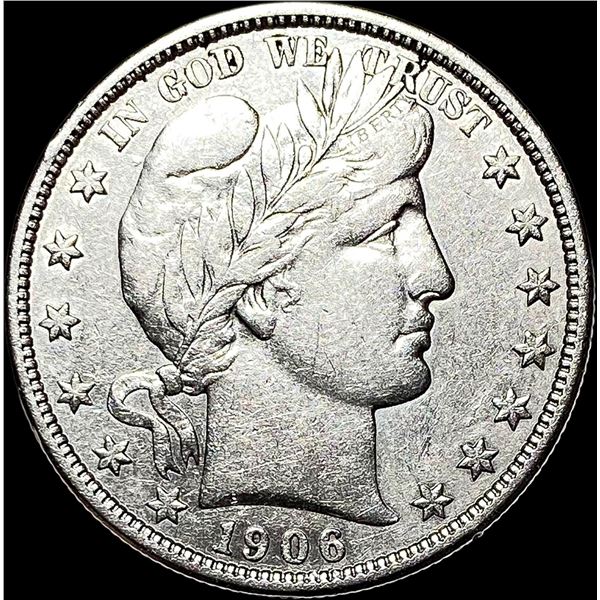 1906-D Silver Barber Half Dollar NEARLY  UNCIRCULATED