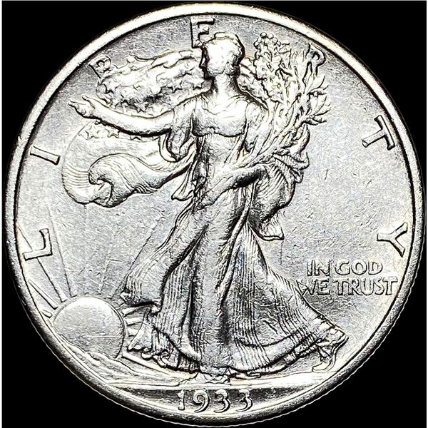 1933-S Walking Liberty Half Dollar NEARLY  UNCIRCULATED