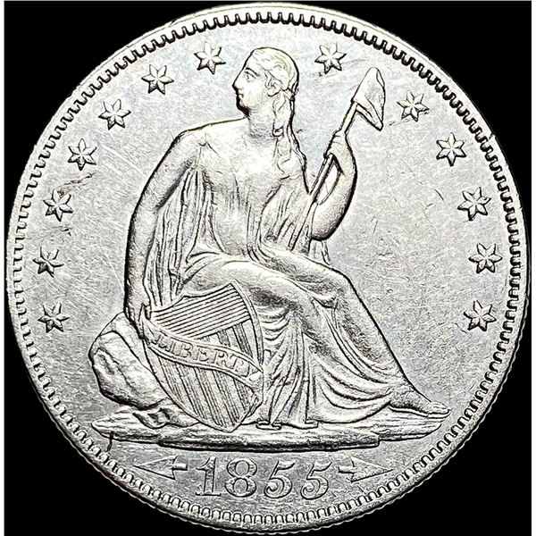 1855 Seated Liberty Half Dollar Arrows  UNCIRCULATED