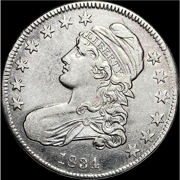 1834 Silver Capped Bust Half Dollar CLOSELY  UNCIRCULATED