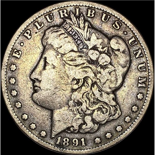 1891-CC Silver Morgan Dollar LIGHTLY  CIRCULATED