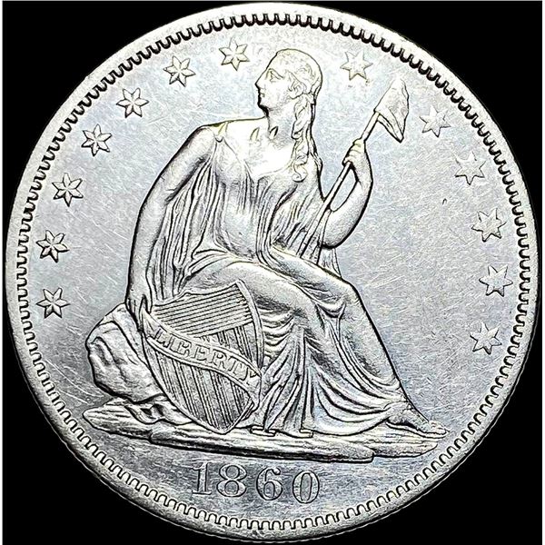 1860-O Seated Liberty Half Dollar CLOSELY  UNCIRCULATED