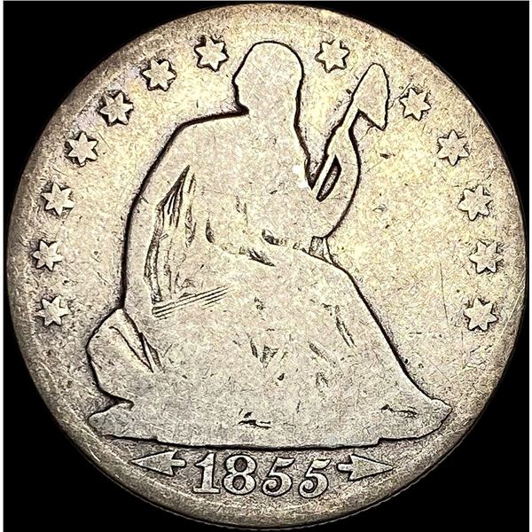 1855-O Silver Seated Liberty Half Dollar  NICELY CIRCULATED
