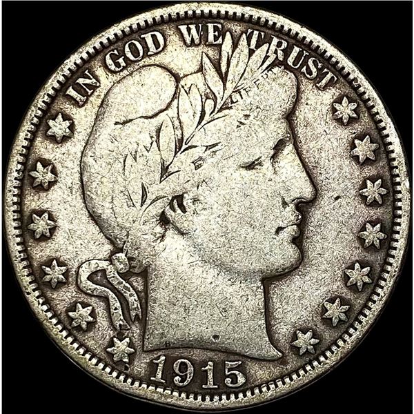 1915-D Silver Barber Half Dollar NICELY  CIRCULATED