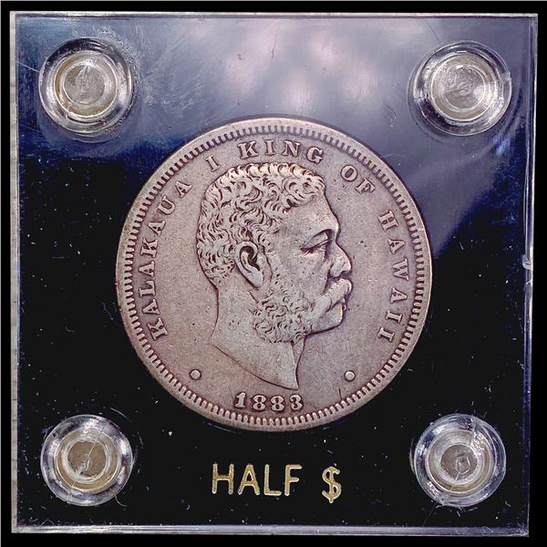 1883 Kingdom of Hawaii Half Dollar LIGHTLY CIRCULATED