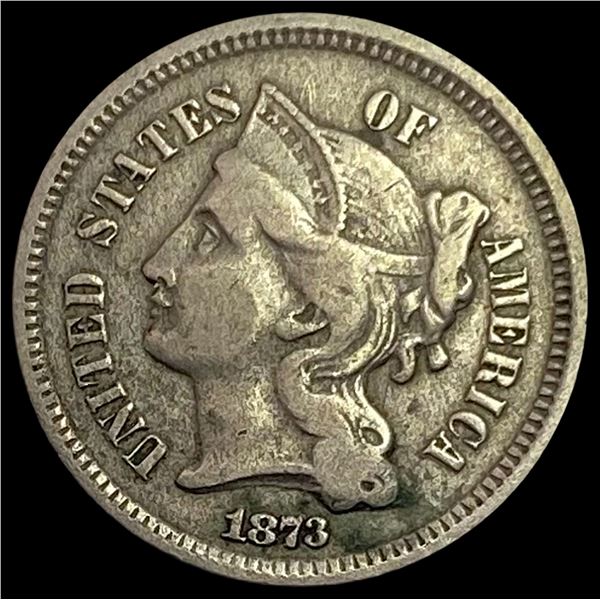1873 Nickel Three Cent LIGHTLY CIRCULATED