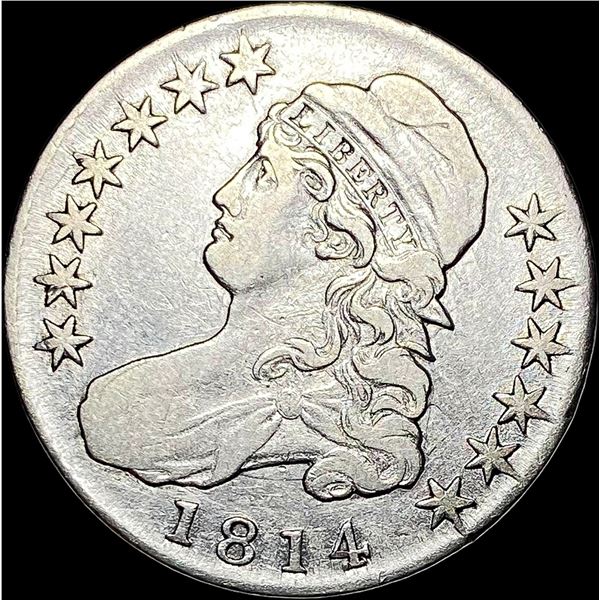 1814 Capped Bust Half Dollar LIGHTLY  CIRCULATED