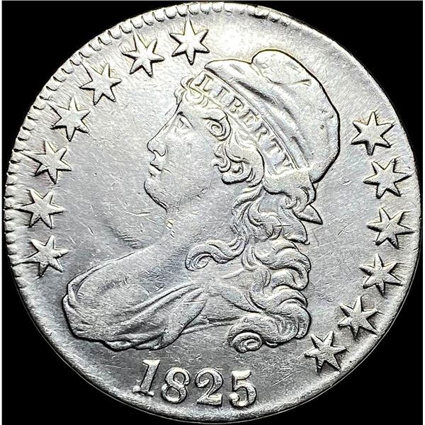 1825 Capped Bust Silver Half Dollar LIGHTLY  CIRCULATED