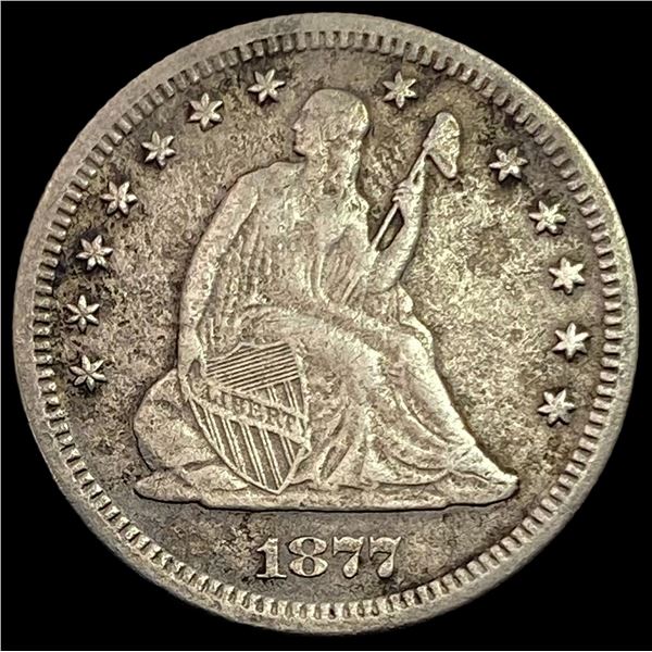 1877-S Seated Liberty Quarter LIGHTLY CIRCULATED