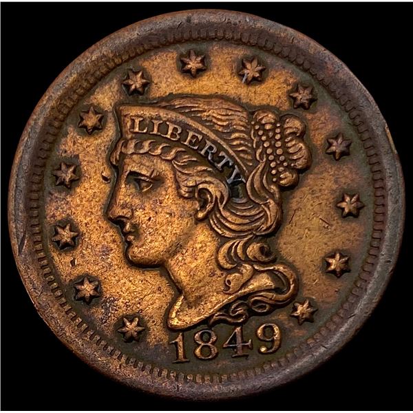 1849 Braided Hair Large Cent CLOSELY UNCIRCULATED