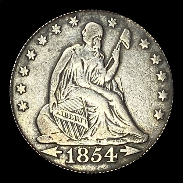 1854 Seated Liberty Quarter LIGHTLY CIRCULATED
