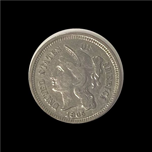 1865 Nickel Three Cent LIGHTLY CIRCULATED