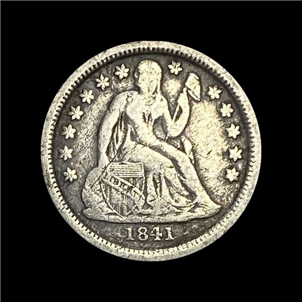 1841-0 Seated Liberty Dime LIGHTLY CIRCULATED