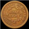 Image 2 : 1851 Braided Hair Half Cent CLOSELY UNCIRCULATED