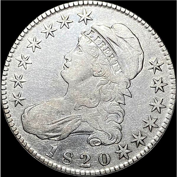 1820 Capped Bust Half Dollar NEARLY  UNCIRCULATED
