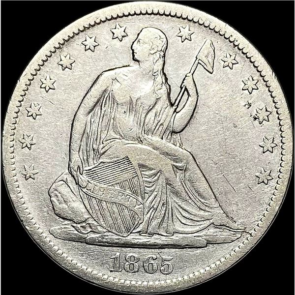 1865-S Seated Half Dollar LIGHT CIRC