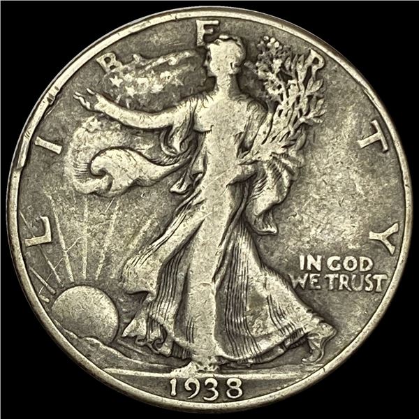 1938-D Walking Liberty Half Dollar LIGHTLY CIRCULATED