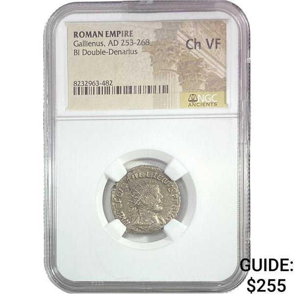 Roman Gallienus AD 253-268 BI Dbl-Denarius Ch VF