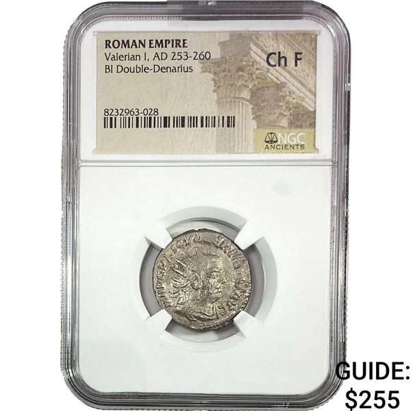 Roman Valerian I AD235-260 BI Dbl-Denarius CH F