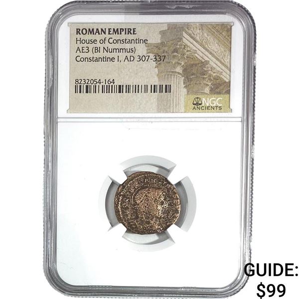 Roman Constantine I Ad 307-337 AE3 Nummus NGC