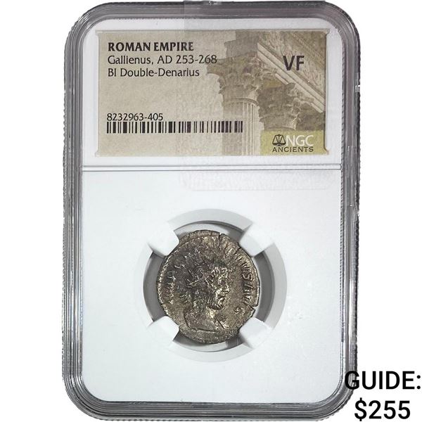 Romano Gallienus AD 253-268 BI Dbl-Denarius VF