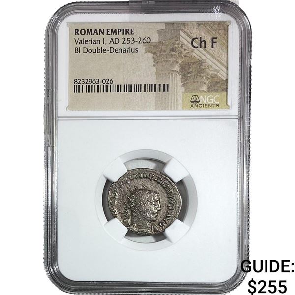 Roman Valerian I AD235-260 BI Dbl-Denarius CH F