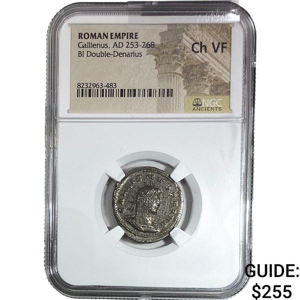 Roman Gallienus AD 253-268 BI Dbl-Denarius Ch VF