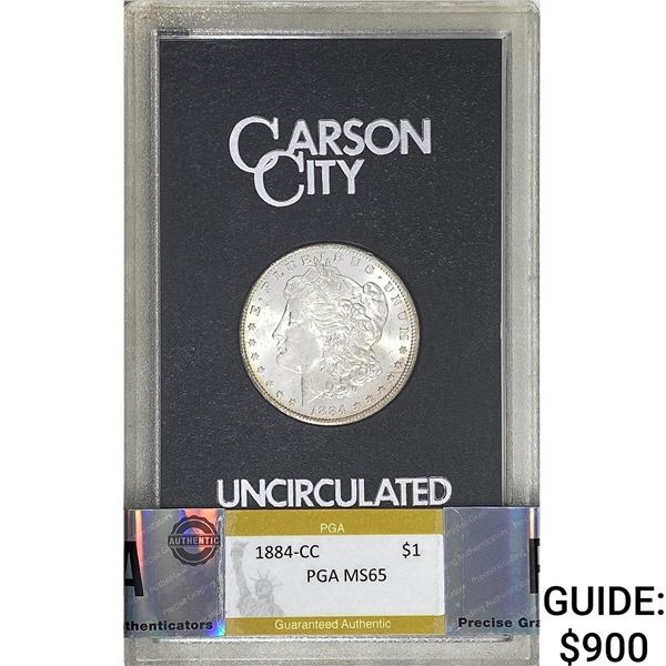 1884-CC Silver Morgan Dollar PGA MS65 GSA