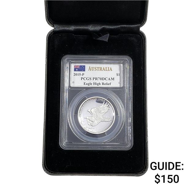 2015-P Australia Silver Wedge-Tailed Eagle 1oz PCGS PR70 Dcam