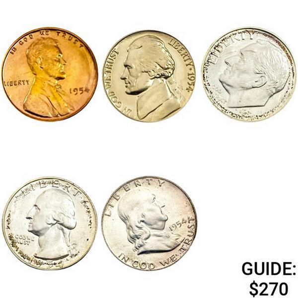 1954 U.S. 1C-50C Proof Set