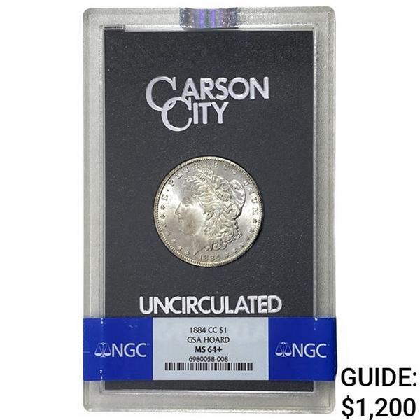 1884-CC Morgan Silver Dollar NGC MS64+