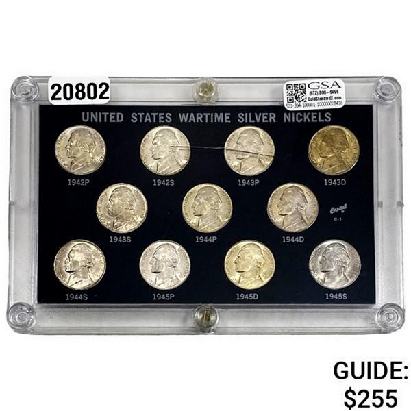 1942 U.S. Wartime Silver Nickels