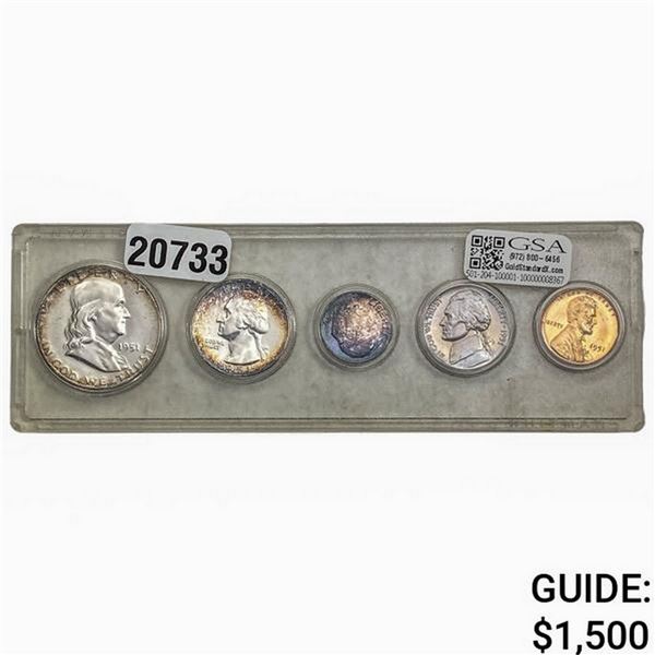 1951 U.S. 1C-50C Proof Set