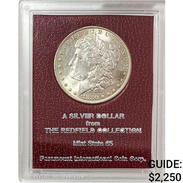 1880-O Morgan Silver Dollar REDFIELD MS65