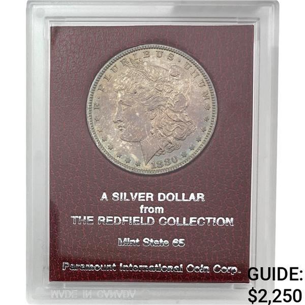 1880-O Morgan Silver Dollar REDFIELD MS65