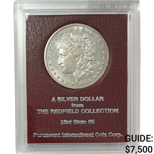 1880-CC Morgan Silver Dollar REDFIELD MS65