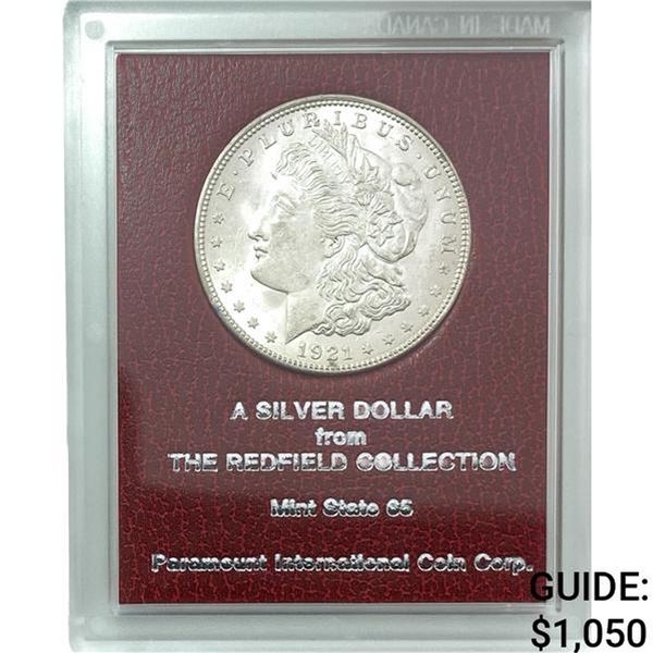 1921-D Morgan Silver Dollar REDFIELD MS65