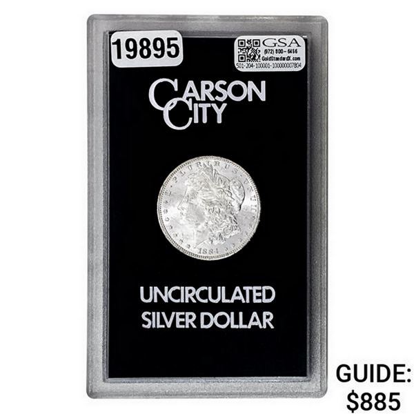 1884-CC Morgan Silver Dollar GSA
