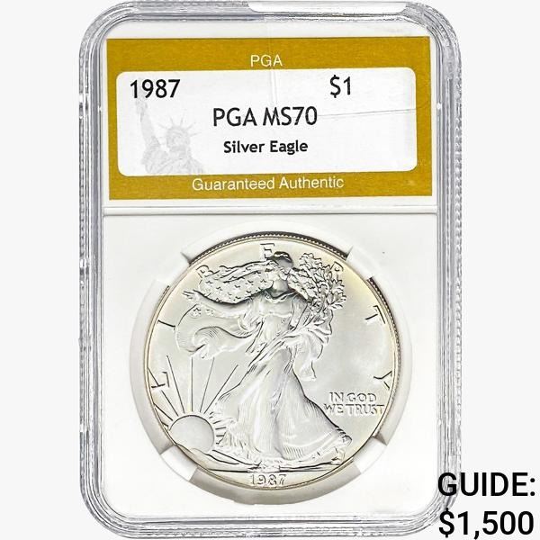1987 American Silver Eagle PGA MS70
