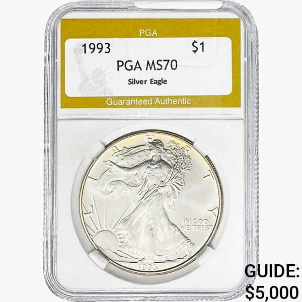 1993 American Silver Eagle PGA MS70