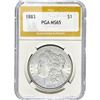 Image 1 : 1883 Morgan Silver Dollar PGA MS65