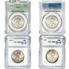 Image 1 : 1941-1947 GEM BU Walking Lib Half Dollar [4 Coins] PCGS/ICG MS62/65