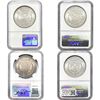 Image 2 : 1881-1902 GEM BU Morgan Silver Dollar [4 Coins] NGC MS64