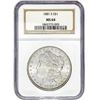 Image 4 : 1881-1921 GEM BU Morgan Silver Dollar [3 Coins] NGC MS62/64