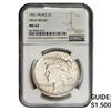 Image 1 : 1921 Silver Peace Dollar NGC MS61