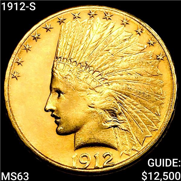 1912-S $10 Gold Eagle CHOICE BU