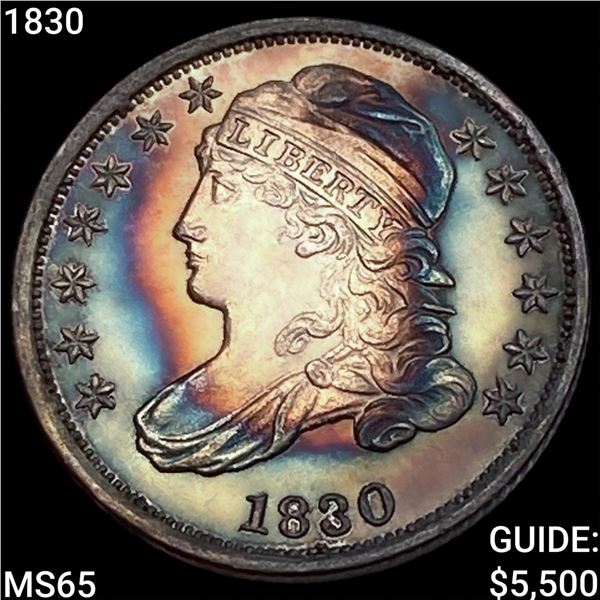 1830 Capped Bust Dime GEM BU