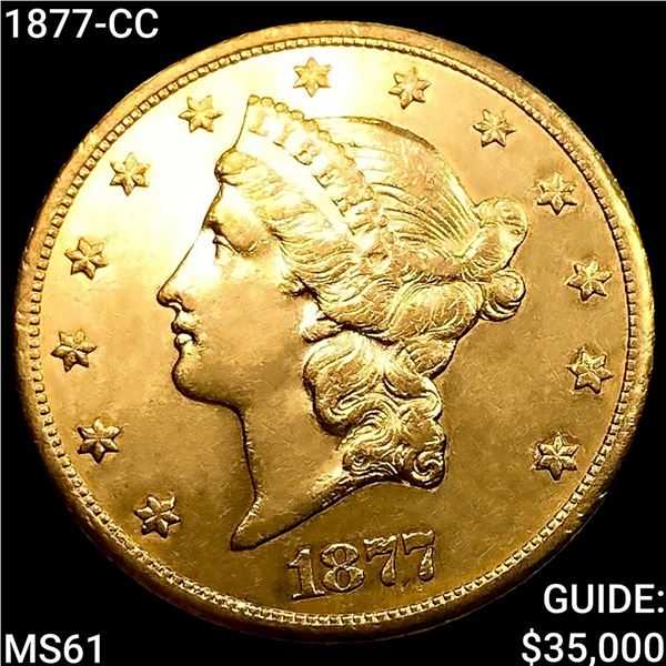 1877-CC $20 Gold Double Eagle UNCIRCULATED